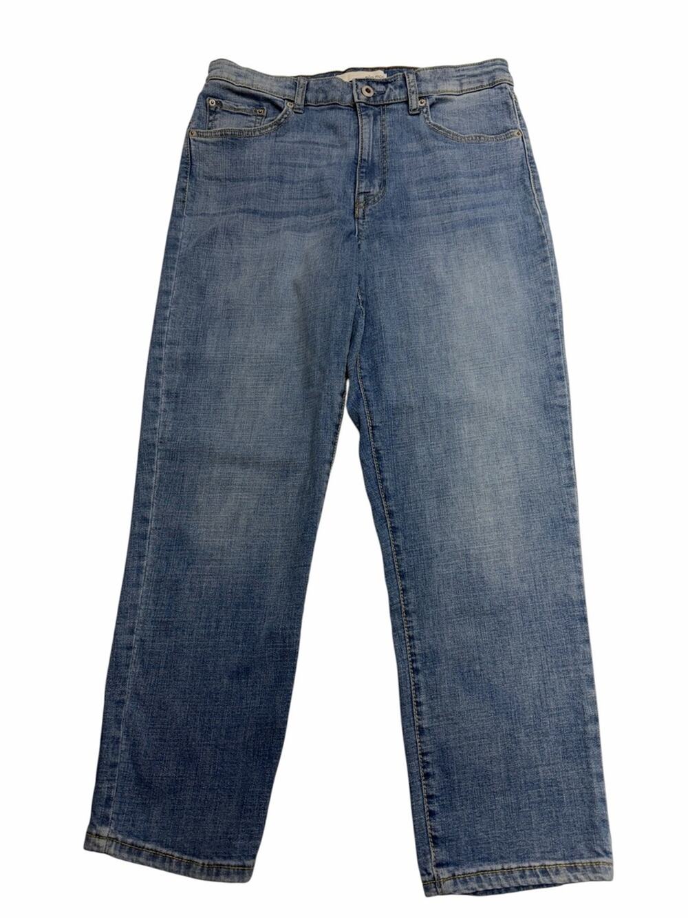 ELLA MOSS Women’s 10/30 HIGH WAIST STRAIGHT CROP Blue Jeans